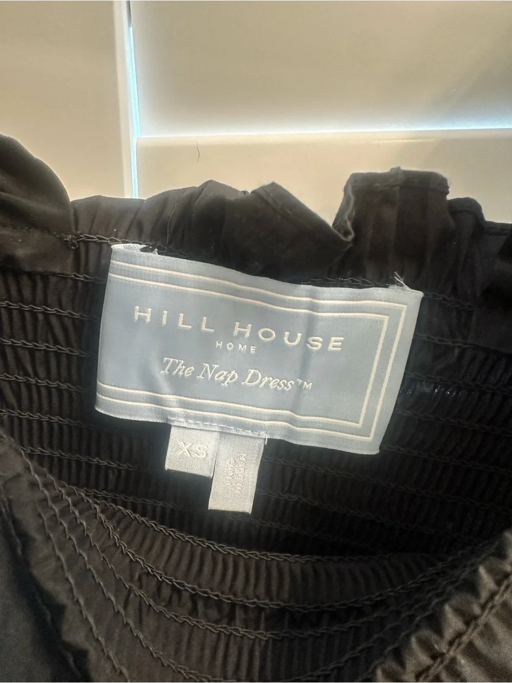 Hill House Black Smocked Nap Dress with Ruffle Trim - Picture 3 of 4